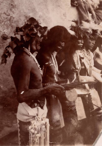 See the Interest in Face of Antelope Priest, Snake Dance, Walpi