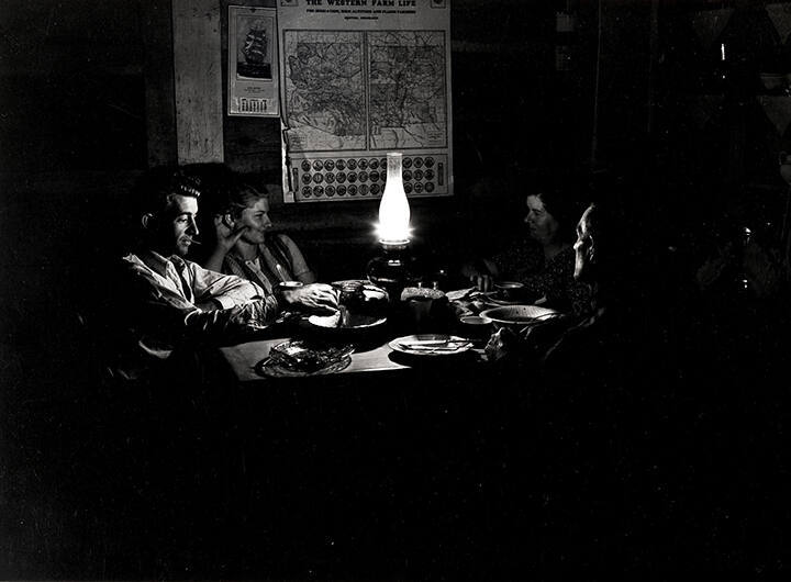 Farm Family After Evening Meal, Pie Town, New Mexico