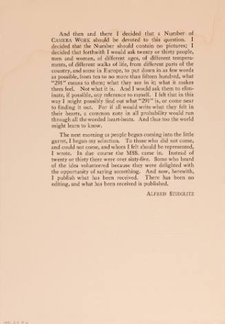 What is 291 "Alfred Stieglitz" (CWXLVII)