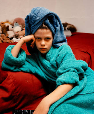 Blue Towel and Remote