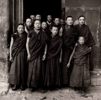 Monks at the Tea Kitchen Doorway, Drepung Monastery