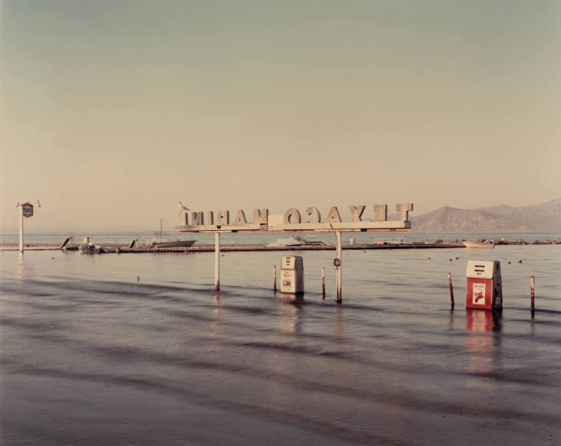 Flooded Marina (Gas Pumps), Salton Sea, California