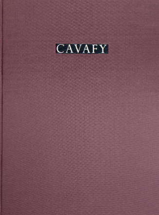 A Tribute to Cavafy: A Selection of Poems with Photogravures by Duane Michals