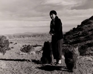 Untitled (Georgia O'Keeffe With Two Chow Dogs)