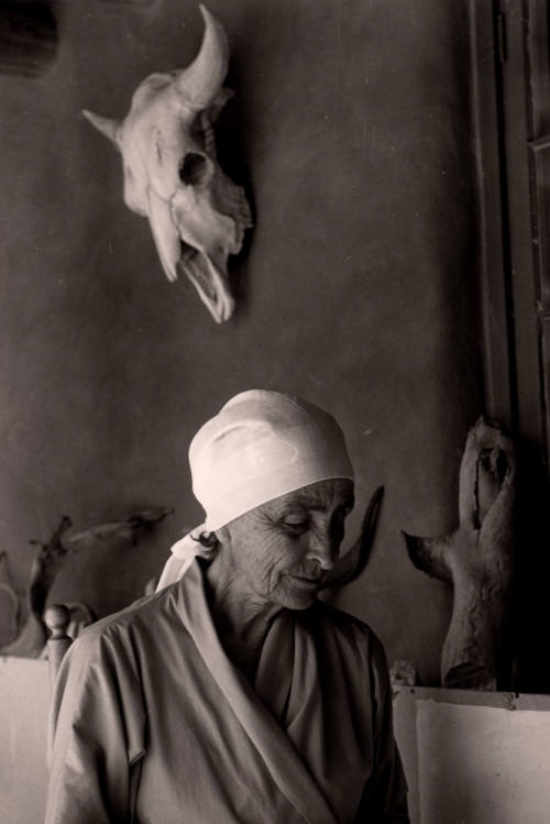 Untitled (O'Keeffe on the Portal, Ghost Ranch, New Mexico)