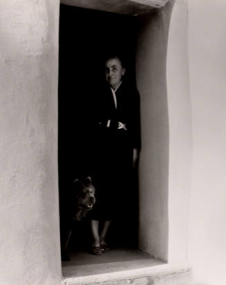 Georgia O'Keeffe in Doorway, New Mexico