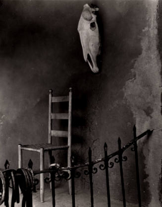 Portal, Ghost Ranch, New Mexico (Skull, chair and railing)