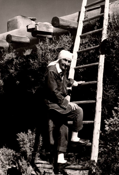 Georgia O'Keeffe Standing on the Ladder, New Mexico