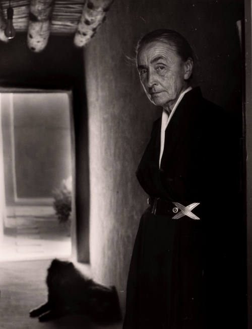 Georgia O'Keeffe with Dog