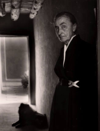 Georgia O'Keeffe with Dog