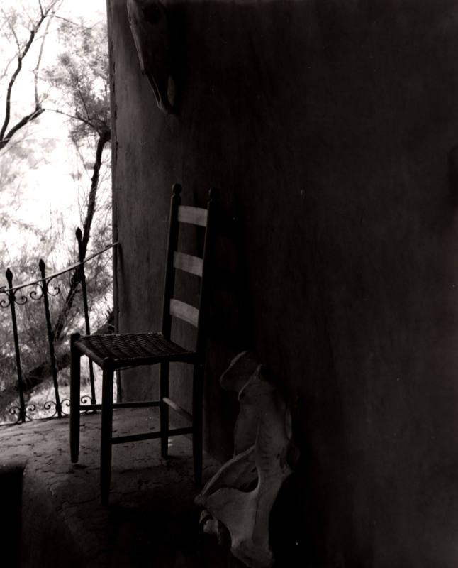 Untitled (Chair and bones under Portal), New Mexico