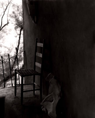 Untitled (Chair and bones under Portal), New Mexico