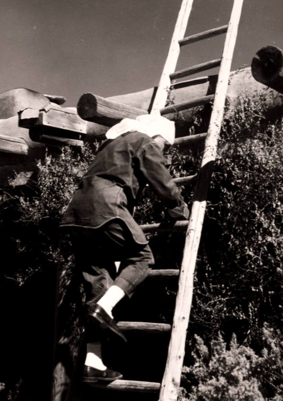 Ghost Ranch (O'Keeffe on Ladder), New Mexico