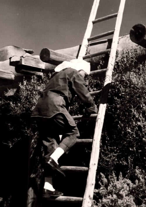 Ghost Ranch (O'Keeffe on Ladder), New Mexico