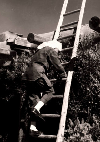 Ghost Ranch (O'Keeffe on Ladder), New Mexico