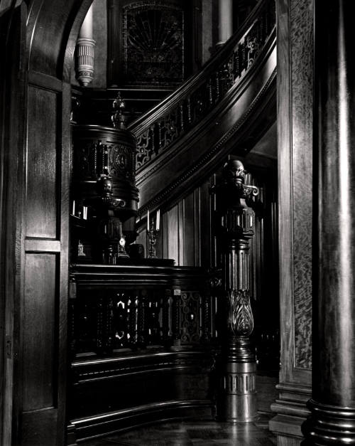 Staircase of Bishops Palace in Galveston, Texas