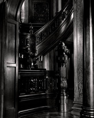 Staircase of Bishops Palace in Galveston, Texas