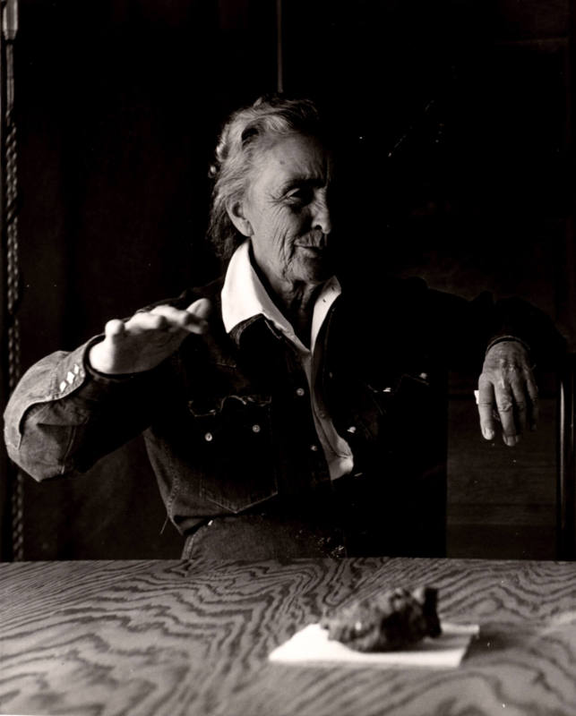 Untitled (O'Keeffe seated at table)