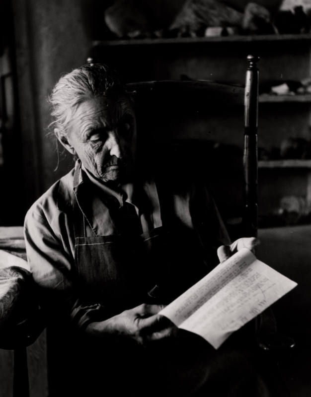 Untitled (Georgia O'Keeffe reading), New Mexico