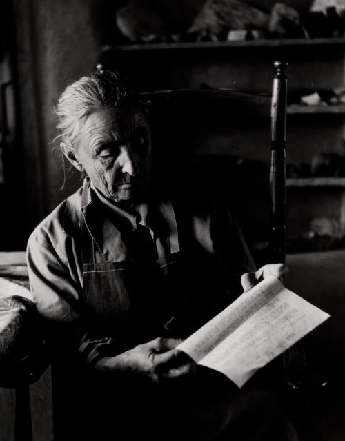 Untitled (Georgia O'Keeffe reading), New Mexico
