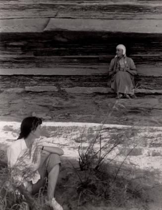 Tish Frank and Georgia Wait at Hite, Utah, While the Boats are Being Inflated for the Trip Through Glen Canyon