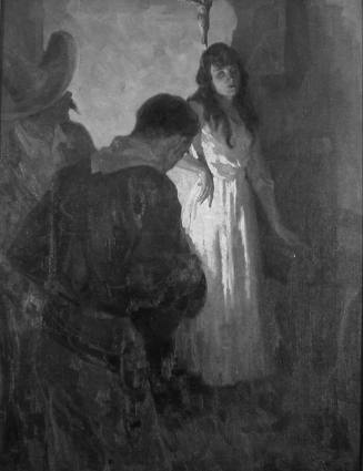 W. Herbert Dunton, Illustration for McClure's Magazine - "I -- I shall be pleased," stammered A…