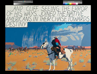 Billy Schenck, Cliff, June 1990, oil on canvas, 50 1/2 × 66 1/2 × 1/2 in. Collection of the New…