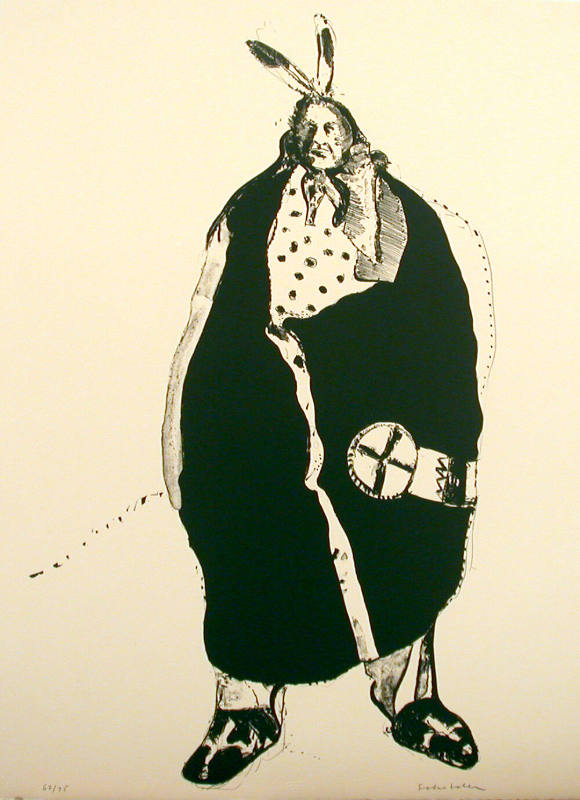 Indian with Feather (Waiting Indian)
