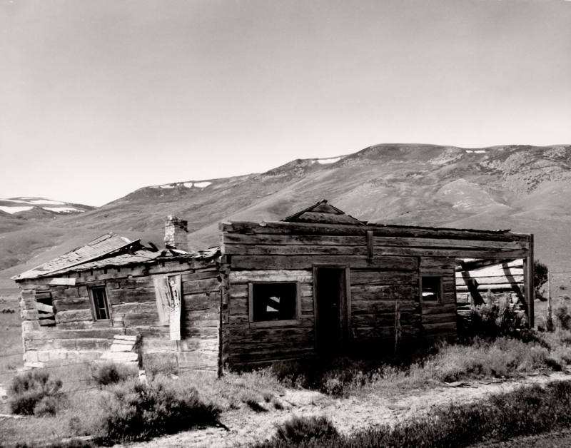 Deserted Mormon Railroad Tie House on the Old Oregon Trail...