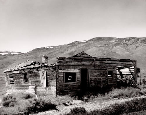 Deserted Mormon Railroad Tie House on the Old Oregon Trail...
