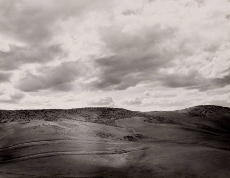 Wheel ruts of the Old Oregon Trail Seen from the Highway...