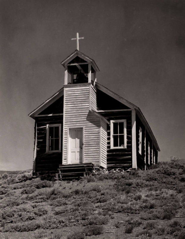 Log Church in the Old Mining Town of Atlantic City, Wyoming