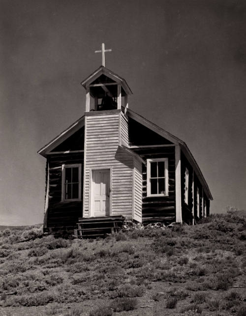 Log Church in the Old Mining Town of Atlantic City, Wyoming