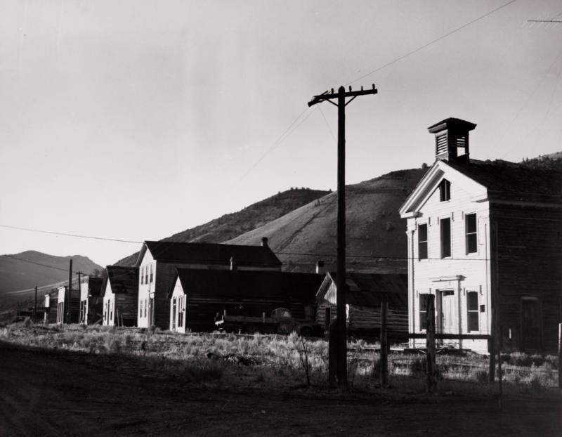 Main Street of the Old Mining Town of Bannack, Montana