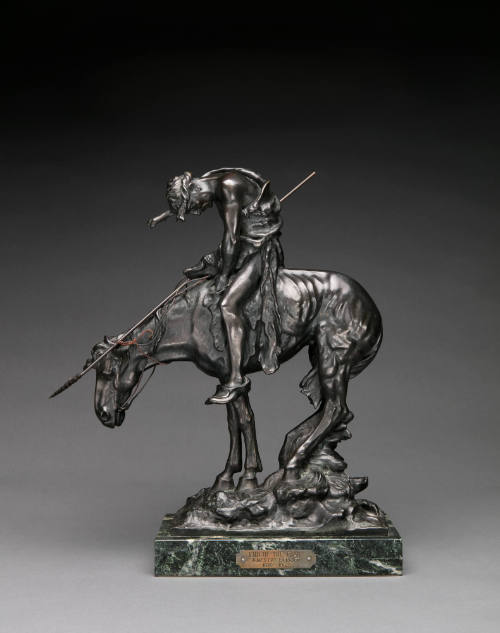 James Earle Fraser, End of the Trail, 1918., bronze, 14 1/2 × 13 1/2 × 6 1/2 in. Collection of …