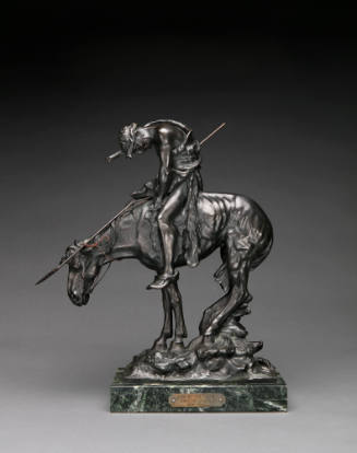 James Earle Fraser, End of the Trail, 1918., bronze, 14 1/2 × 13 1/2 × 6 1/2 in. Collection of …