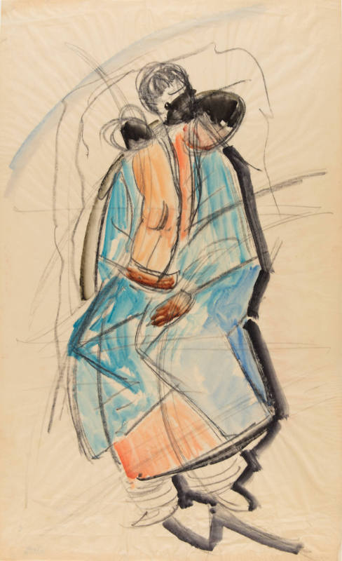 Untitled (Blue and Orange Figure)