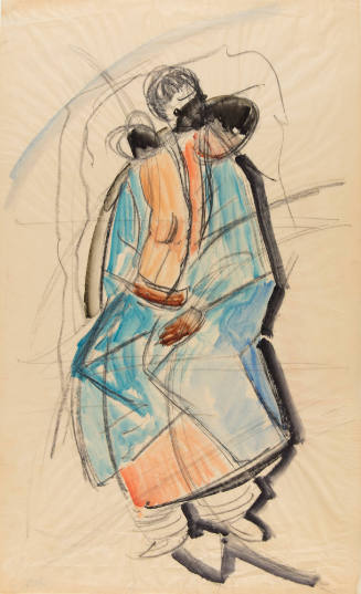 Untitled (Blue and Orange Figure)