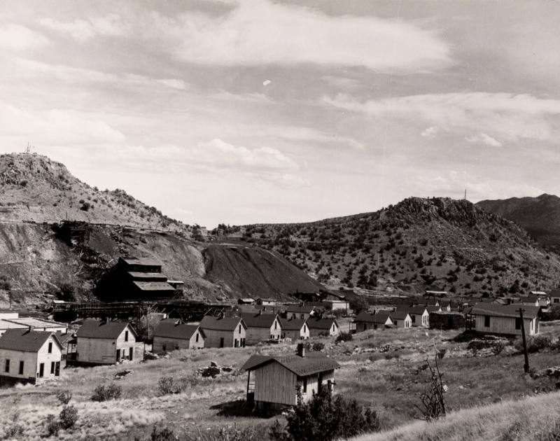Empty Houses in the Old Coal Mining Ghost Town of Madrid, New Mexico