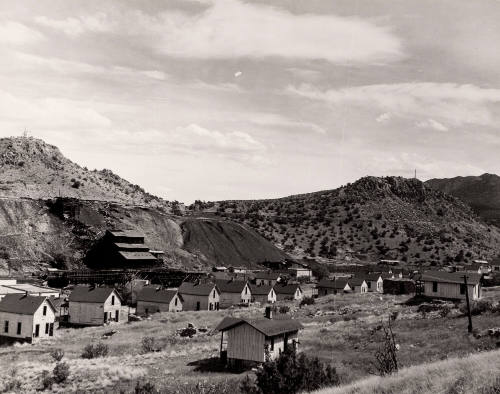 Empty Houses in the Old Coal Mining Ghost Town of Madrid, New Mexico