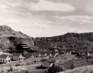 Empty Houses in the Old Coal Mining Ghost Town of Madrid, New Mexico