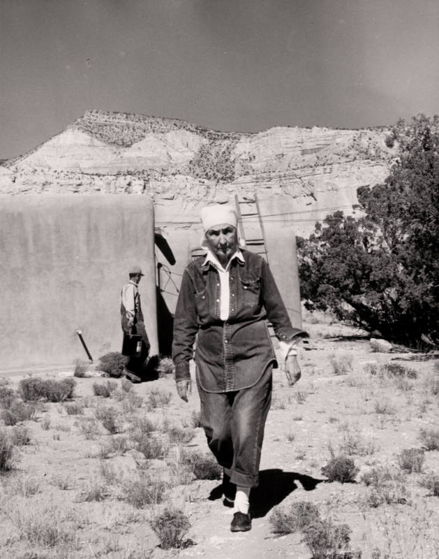 Georgia O'Keeffe on the Portal-Ghost Ranch, New Mexico