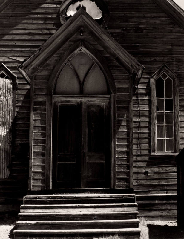 Doorway of Old Church in the Ghost Town of Bodie, California