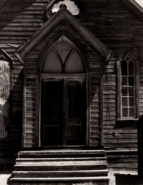 Doorway of Old Church in the Ghost Town of Bodie, California
