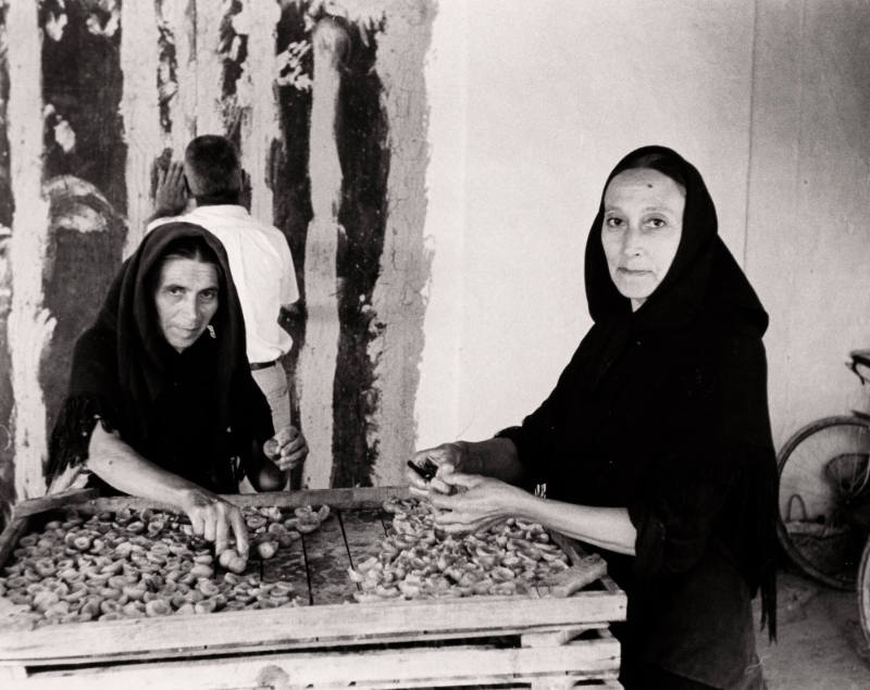 Women Processing Apricots on the Island of Ibiza, Balearic Islands