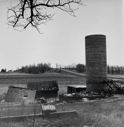 Abandoned Farm, Wisconsin (Low buildings with silo)