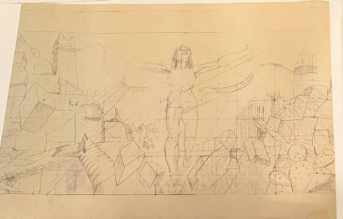 Study for Olympic Mural of a Woman
