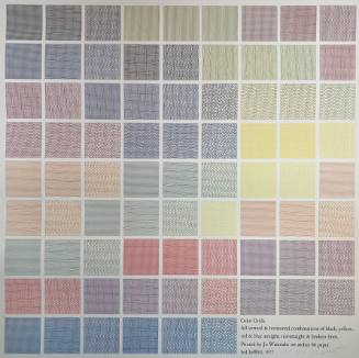Color Grids, All Vertical And Horizontal Combinations Of Black, Yellow, Red And Blue, Straight, Not Straight And Broken Lines