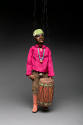 Gustave Baumann, Indian Drummer, 1930-1933, carved wood, paint, suede, fabric, and glass beads.…