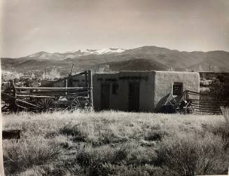 Untitled (Adobe House with Wagon)
